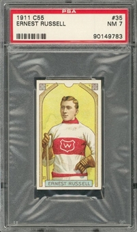 1911-12 C55 Imperial Tobacco #35 Ernest Russell – PSA NM 7